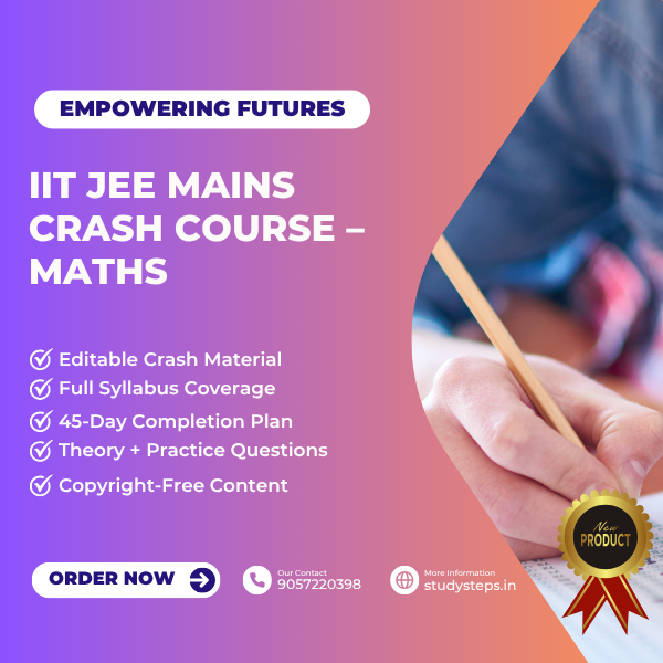 IIT JEE Mains Crash Course - Maths